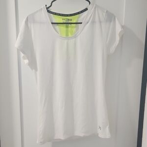 Under Armour White Fitted Short Sleeve Tee